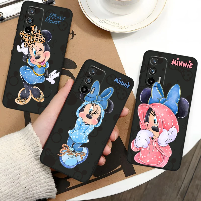 

Disney Mickey Minnie Cute For OPPO Realme GT Neo 10 9i 8i 7i 6s 5 Narzo 50i 50A 240W Pro Plus Black Soft Phone Case