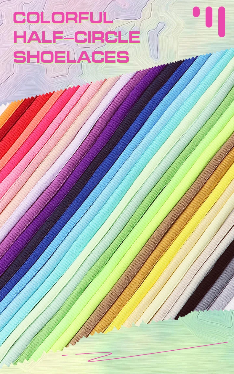 Halbrunde klassische Schnürsenkel, 4 mm breit, einfarbig, Schnürsenkel, Sneakers, hochwertige Schnürsenkel, 100/120/140/160 cm, 1 Paar – Detail 1