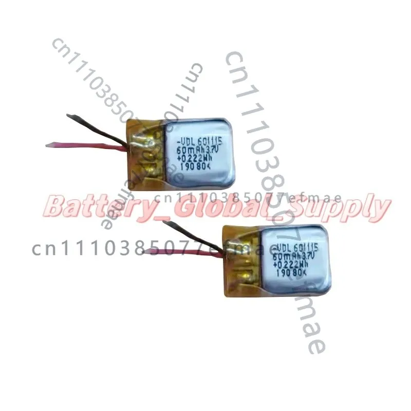 2 PCS Battery for Edifier Bluetooth Headphones VDL601115 3.7v 60mAh New 1 PCS