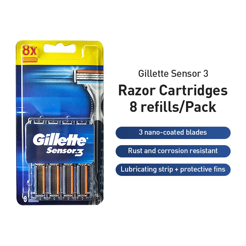 Gillette Sensor 3 Razor Heads 8Pcs Set