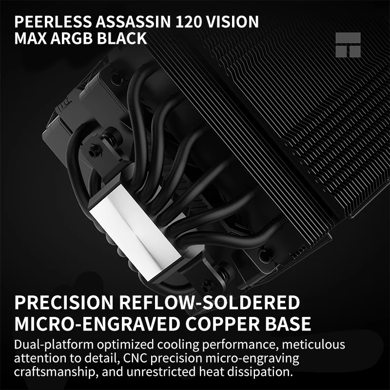 Thermalright Peerless Assassin 120 VISION MAX AGHP 5.0 6*6MM 히트파이프 5인치 스크린 공랭식 CPU 쿨러 LGA…