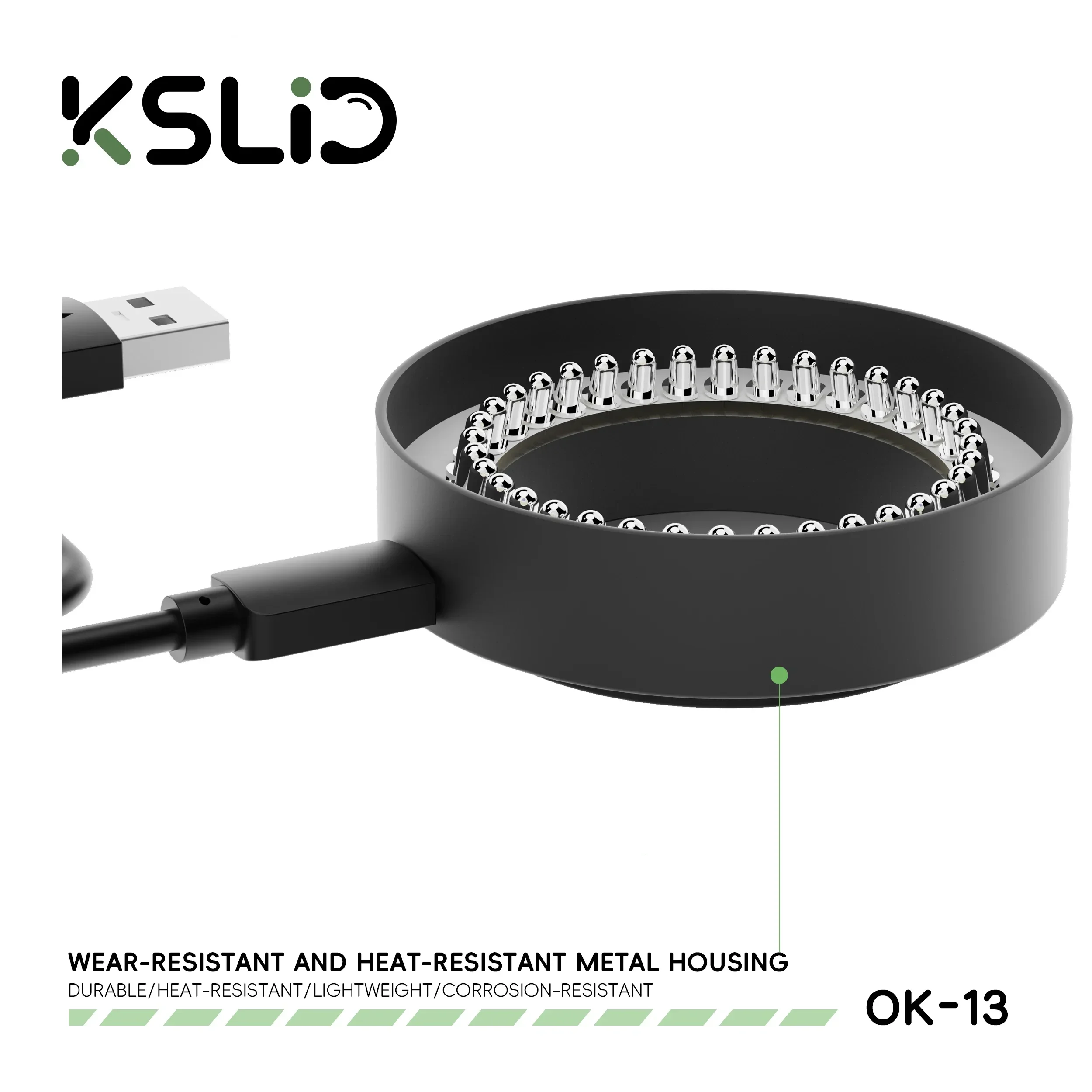 KSLID OK-13 Lampada per microscopio Lampada illuminatrice ad anello a LED Lampada ad anello polarizzato Sorgente luminosa Lampada per microscopio Utensili manuali