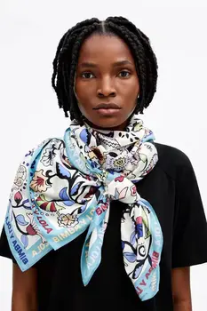 شال فني تجريدي كبير ، طباعة واحدة ، التجارة الخارجية الإسبانية ، الأصلي