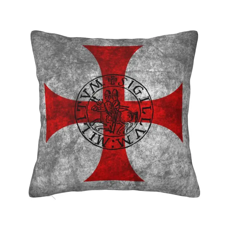 Nordic Templars Flag Sofa Cushion Cover Velvet Cross Throw Pillow Case Bedroom Decoration