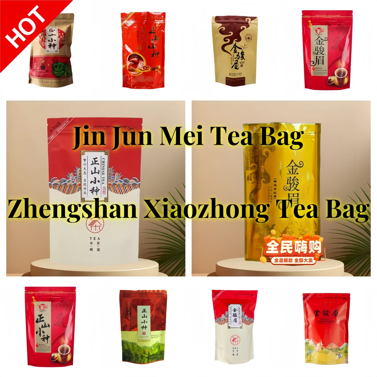 

250g Chinese jin jun mei Black Tea Set Bags Lapsang souchong Packing Bag fujian Wuyi Seal Pocket jinjunmei leaves leaf package