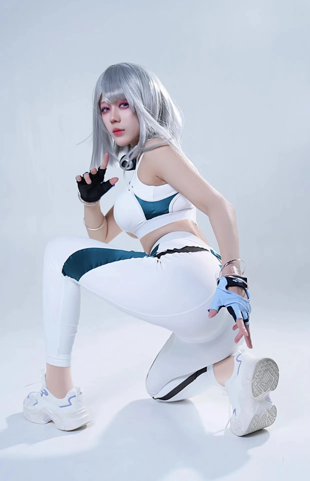 Game DirtyTechLong Pak TurnpakjeCosplay Kostuums Shayol Wei Yoga Kleding Sexy Patchwork Strakke Sportkleding