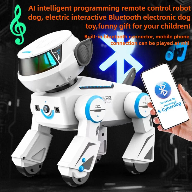 

Cool Stuff Toy Car Funny Gift-Kawaii AI Intelligent Rc Robot Dog,Bluetooth Speaker Cyber Robot,remote Control Car,Toys For Boys