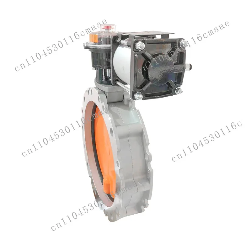 Pneumatic Dust Butterfly Valve V2FS Double Flange Wear-resistant Composite Plate Butterfly Valve Aluminum Alloy Cement Powder