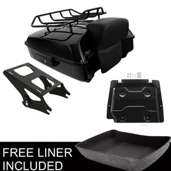 Motorcycle Chopped Trunk Pad Mount Rack Plate For Harley Touring Road Glide 2014-2025