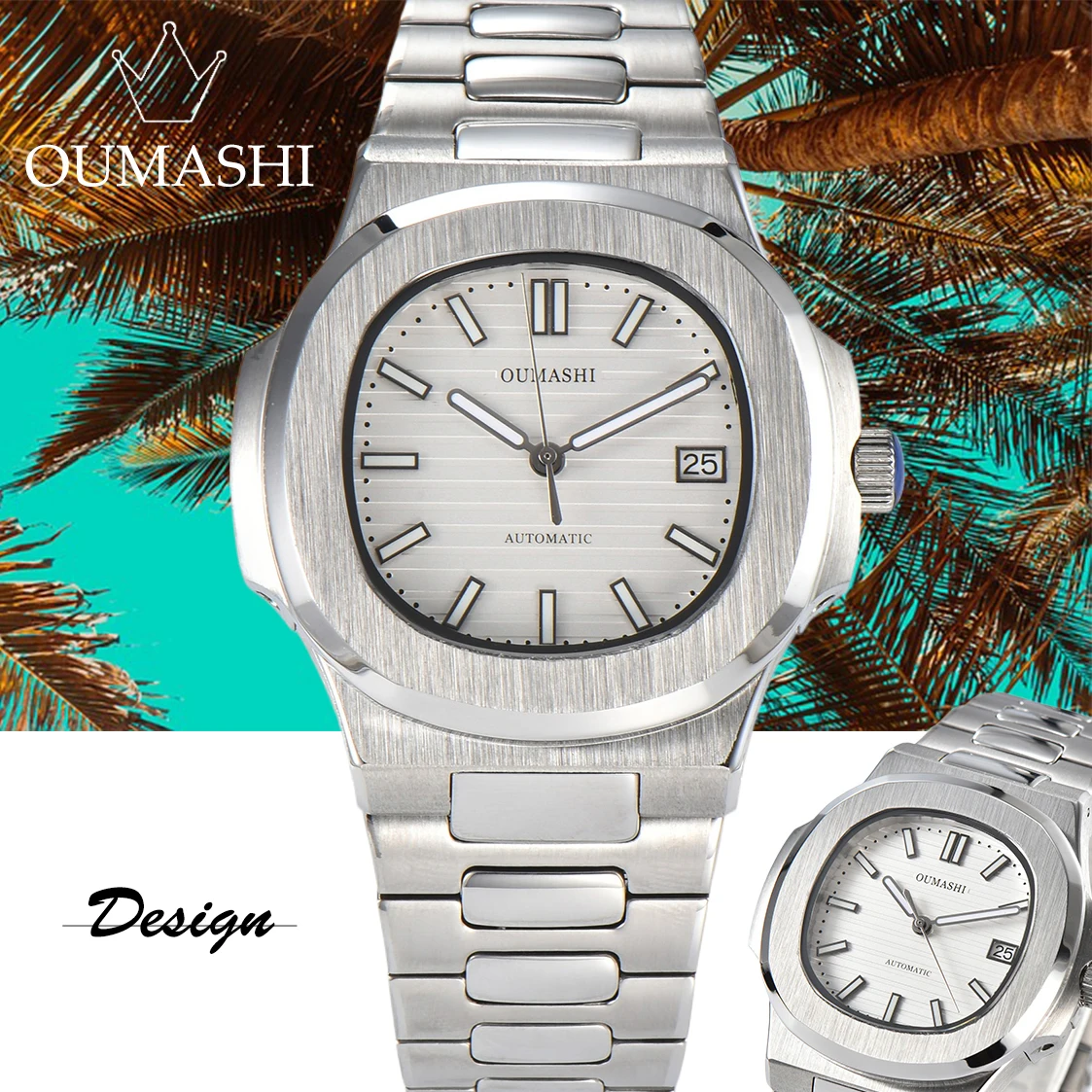 

OUMASHI Design NH35 Watch Men's Watch Automatic Mechanical Watch Sapphire Glass 10Bar Waterproof Watch NH35A