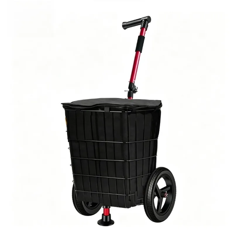 Bicycle Rear‑Mount Cargo Trailer Portable Bike Tow Wagon For Mountain Bike Camping Grocery Shopping Outdoor Camp Gear Travel