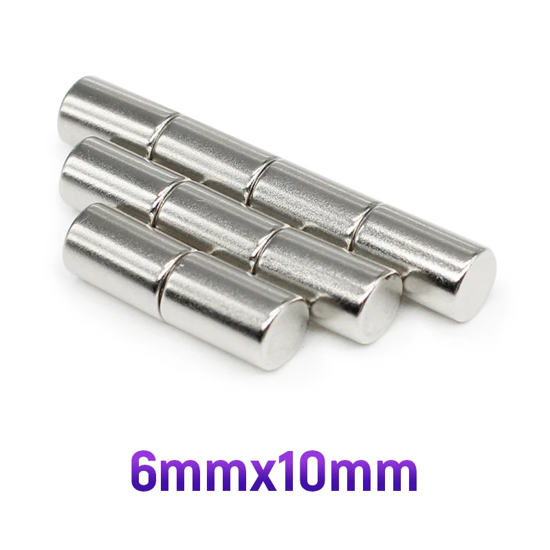 10/20/50/100/150/200PCS 6x10 Strong Powerful Magnets N35 Small Round Magnet 6x10mm Thinck Disc Rare Earth Neodymium  Magnet 6*10