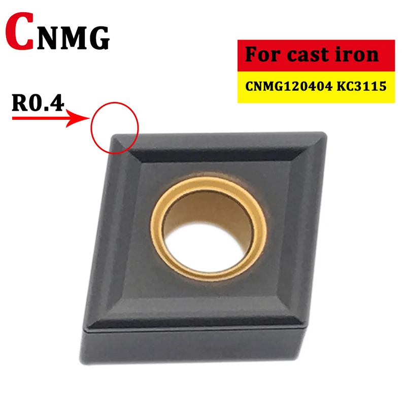 เครื่องกลึงเครื่องตัด CNMG120404 KC3115คาร์ไบด์แทรกเครื่องมือกลึงภายนอก CNC เครื่องมือกลึงโลหะ cnmg