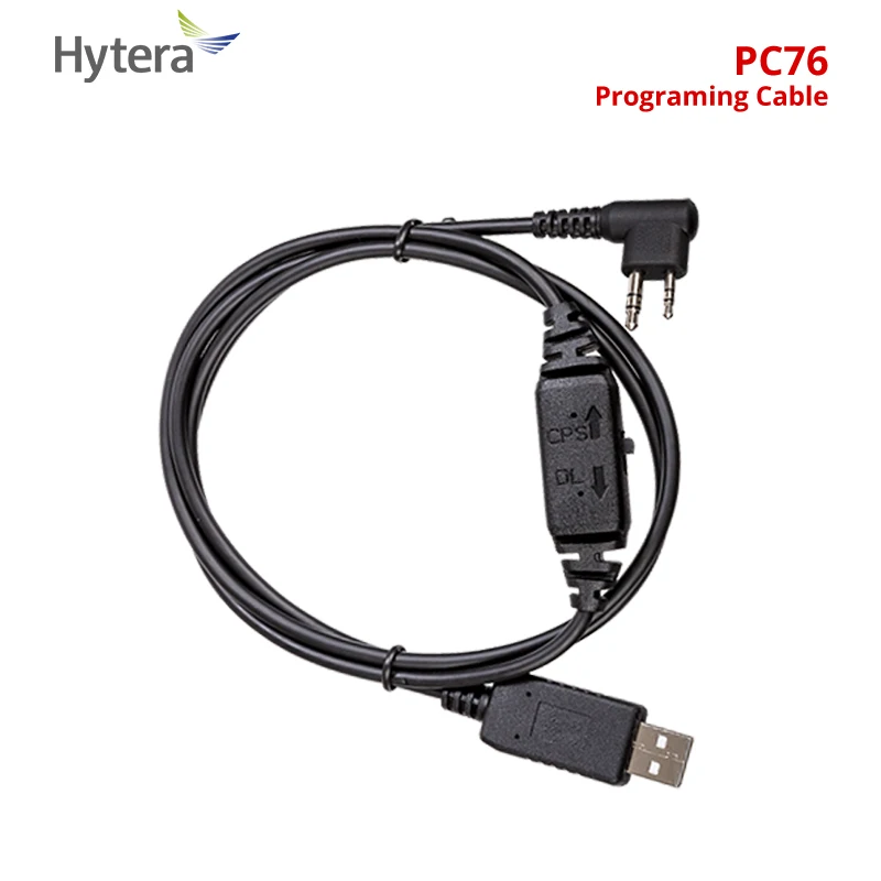 Hytera PC76 프로그래밍 케이블 데이터 코드, USB 포트 AM-to-2Pin, Hytera PD405 PD415 BD505 BD506 BD615 TD500 TD510 TD520 TD56, 1.2m