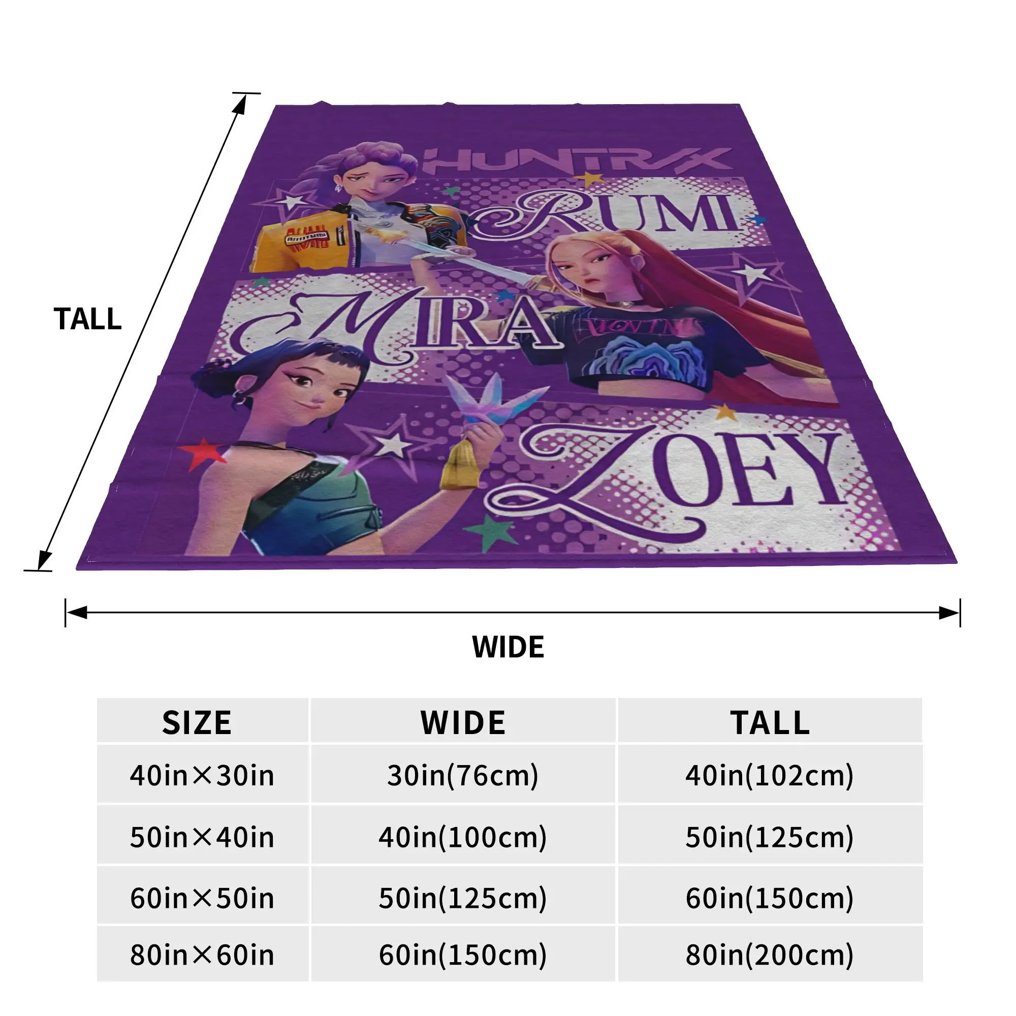 HUNTRIX KPOP شيطان الصيادين أنيمي غطاء بطانية الفانيلا رمي البطانيات طائرة السفر المحمولة فائقة النعومة الدافئة المفارش ،