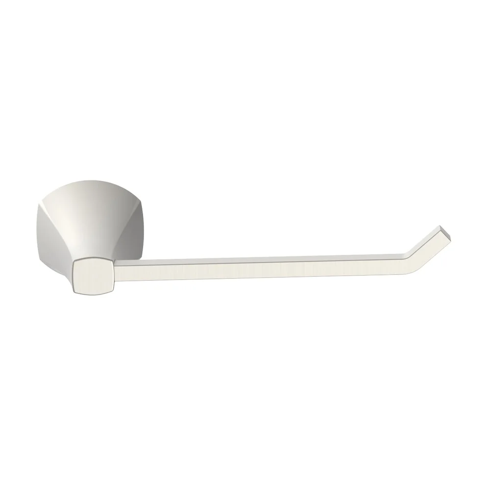 Porta carta igienica con montaggio a parete a svasatura semplice Finitura in nichel satinato Accessorio da bagno in stile a forma di L Hardware durevole incluso Facile