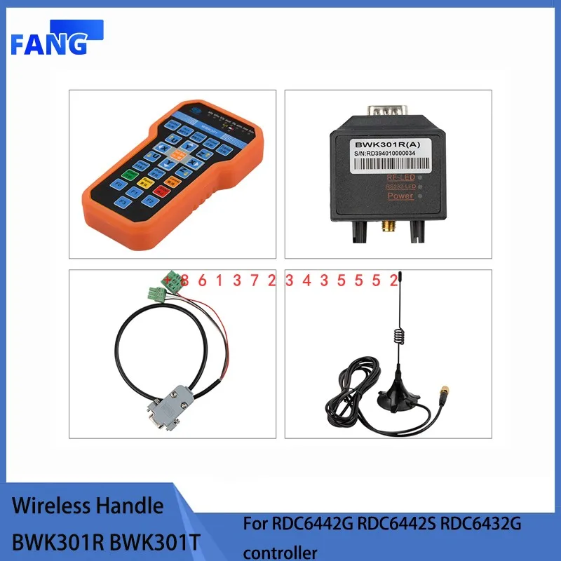 

Ruida Wireless Operating Handle BWK301R BWK301T for RDC6442G RDC6442S RDC6432G CO2 Laser controller