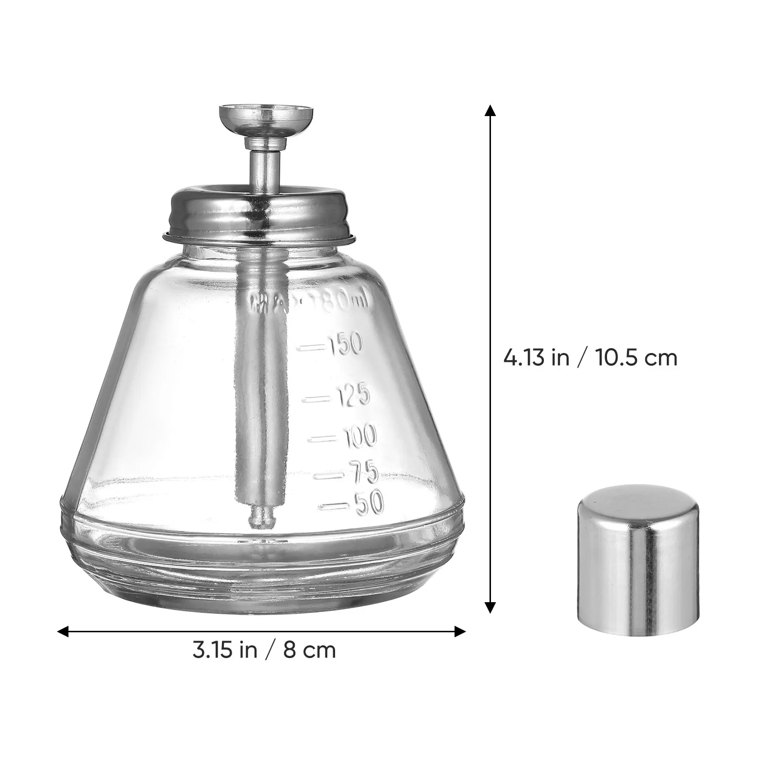 Push Down Glass Pump Bottle Transparent Nail Polish Liquid Dispenser Efficient Leak Proof Nail Art Use Dispenser Bottle