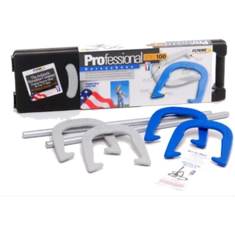 

St. Pierre American Professional Series Horseshoes Complete Set: Includes 4 Horseshoes, 24-inch Solid Steel Stakes, Official Rul