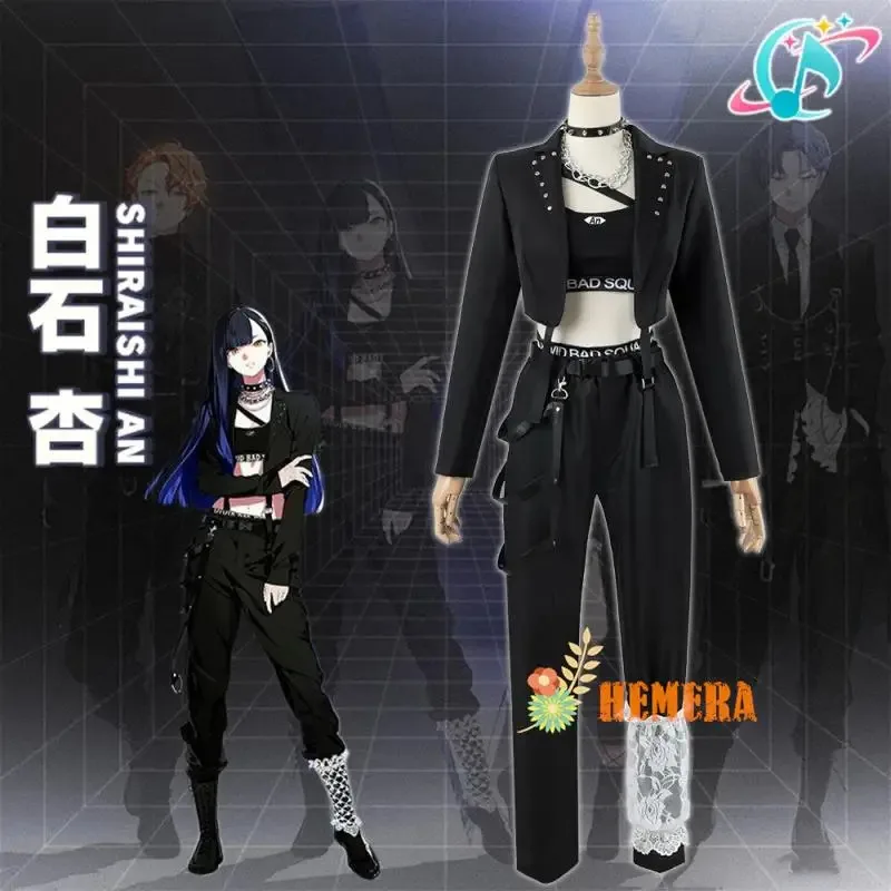 Красочная сцена проекта Sekai, Azusawa Kohane Shiraishi An Shinonome Akito Aoyagi Toya, яркая одежда для косплея BAD SQUAD