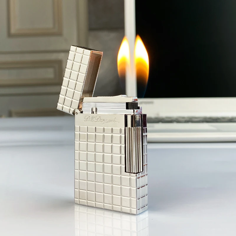 New Commemorative Edition Single and Double Flame Luxury Lighter Ping Sound Natural Paint Cigarette Smoking Butane Lighter 16070
