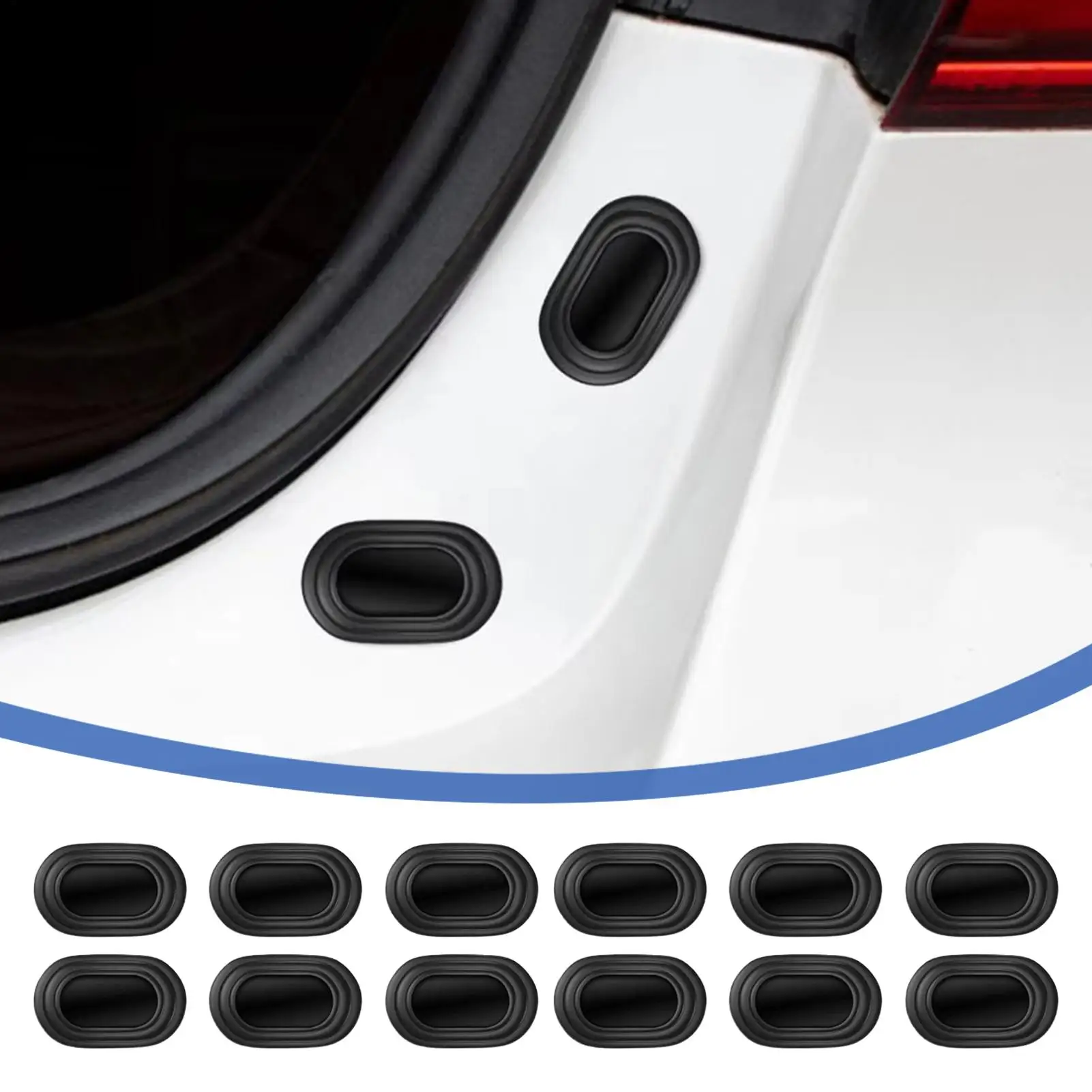 Car Door Anti-Collision Silicone Pads Sound Insulation Gasket Auto Soundproof Shockproof Sealing Rubber Pad Door Edge Sticker