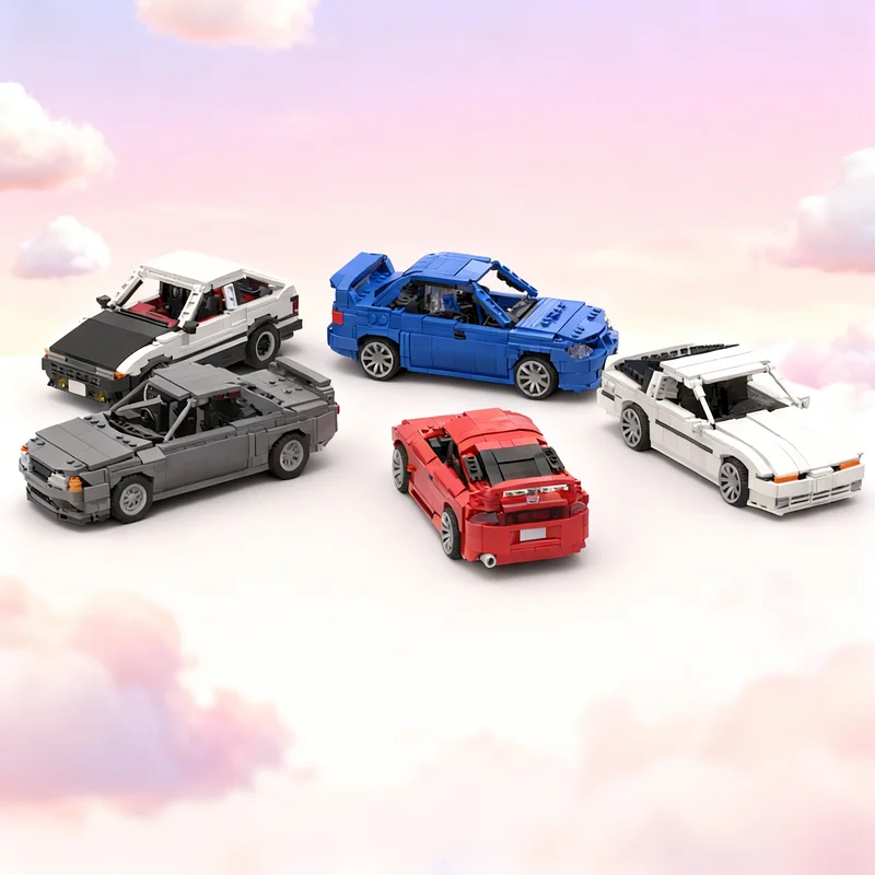 

3446pcs MOC Miniland Japaense Car Pack Vehicle Model Building Blocks DIY Gift Creative Collectible Display Decor Premium Adult