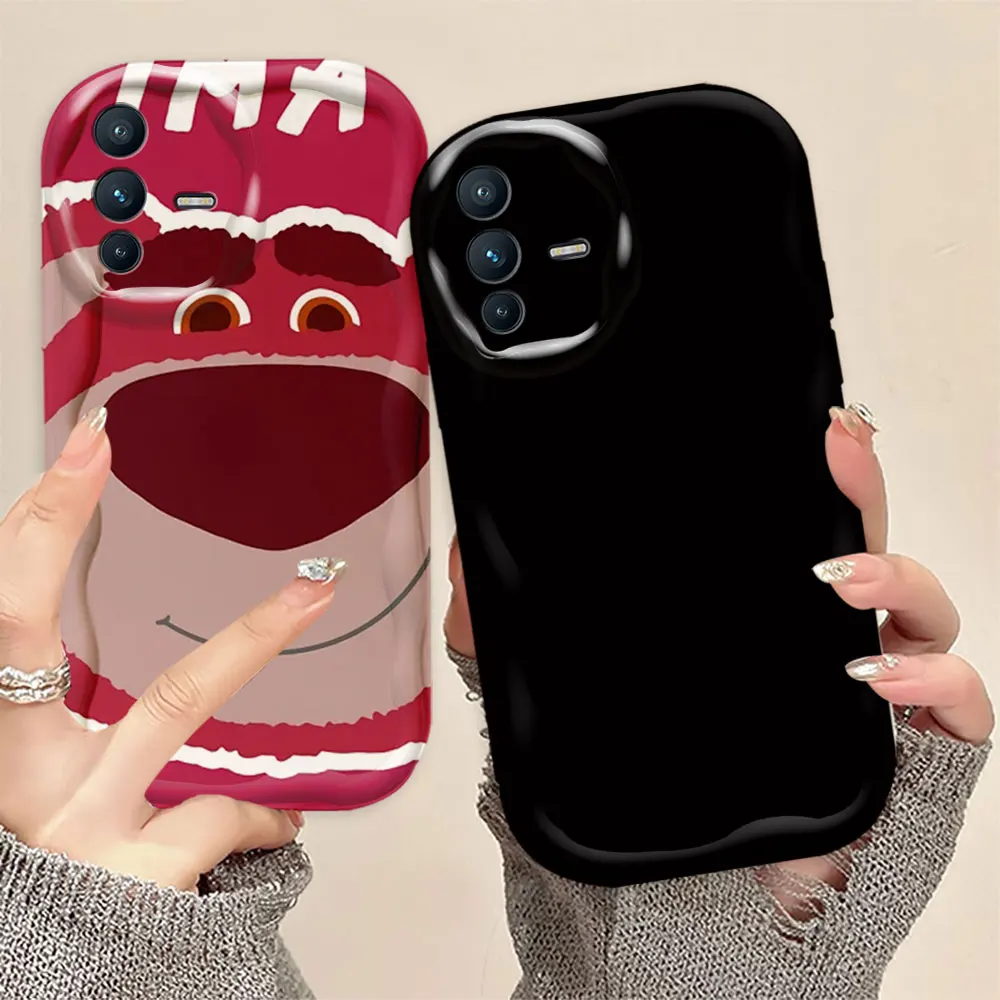 Disney Losto Strawberry Bear 3D Wave Case For VIVO S1 T1 V15 V20 21E V23 V23E V25 V25E V27 V27E V29E V30 V40 V30E Case Funda