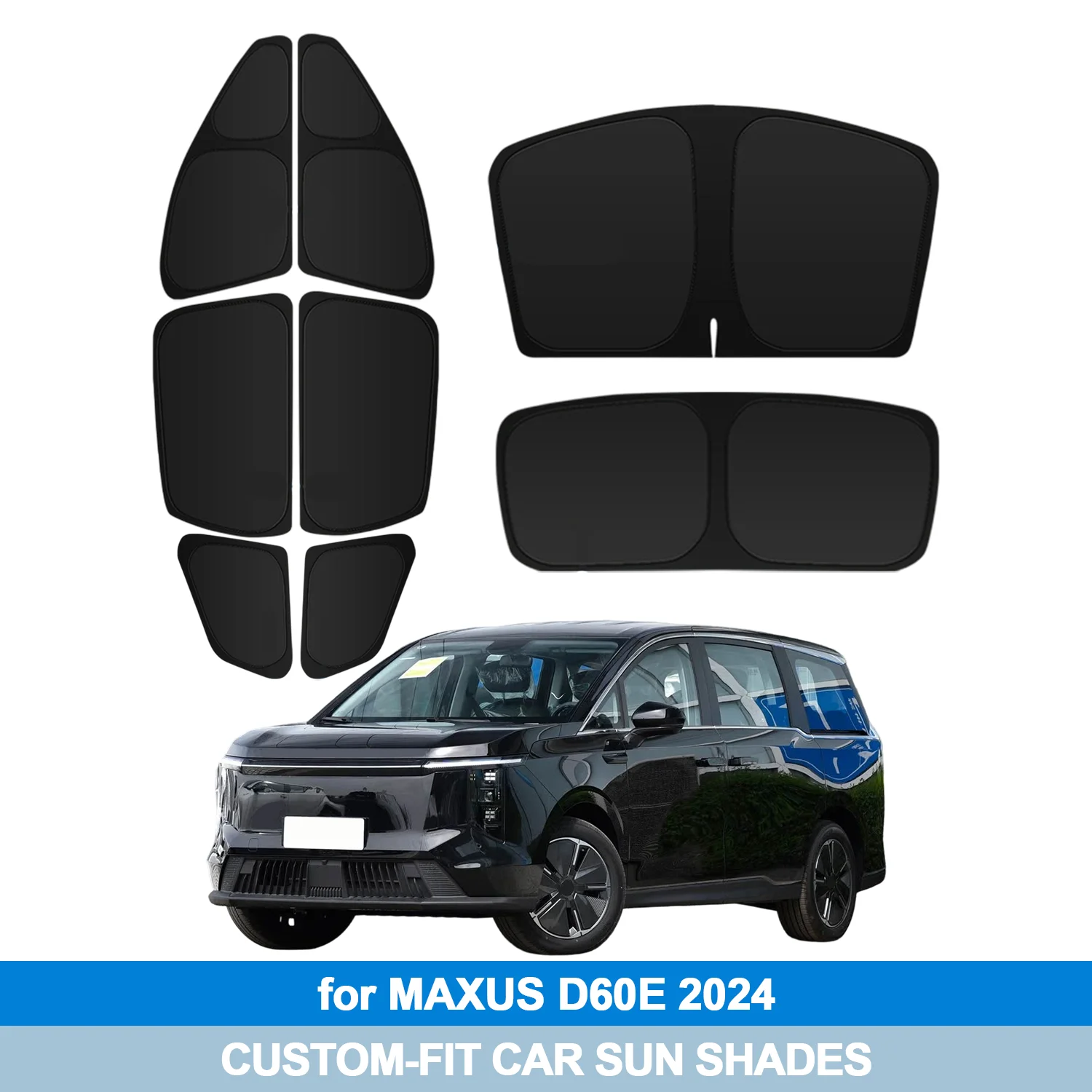 

For MAXUS D60E 2024 Windshield Sun Shade Side Window Shades Cover Sun Visor Shield Privacy Protection