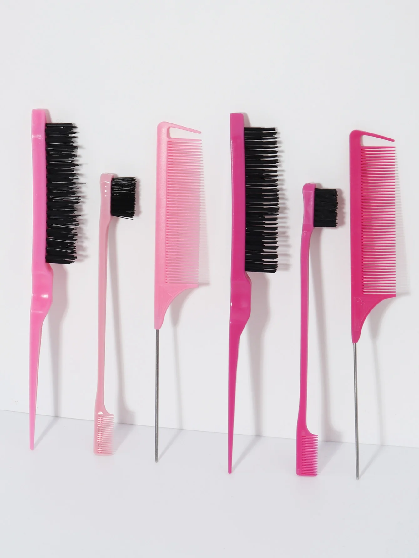 3pcs/set styling comb set teasing comb triple teasing comb mouse tail comb edge brushing hair styling set