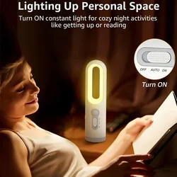 LED Motion Sensor Night Light 2 in 1 Portable Flashlight with Dusk to Dawn Sensor for Bedroom, Bathroom, Reading, Camping