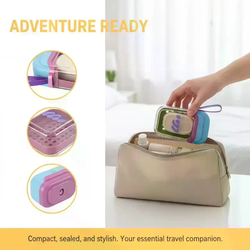 Travel-Ready Soap Box Dopamine Leak-Proof and Waterproof for Easy Portable Use