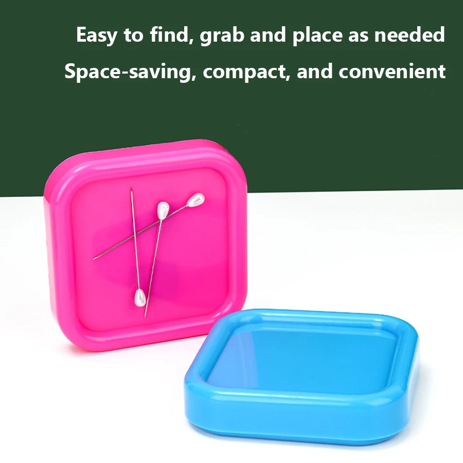 حامل إبرة مغناطيسي مع حقيبة تخزين دبابيس الخياطة للتطريز عبر الغرز DIY أداة المشاريع اليدوية