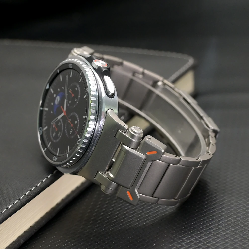 

Металлический титановый ремешок для Samsung Galaxy Watch 8 Classic 46 мм, роскошный деловой браслет для Galaxy Watch 8 44 мм 40 мм, мужской браслет