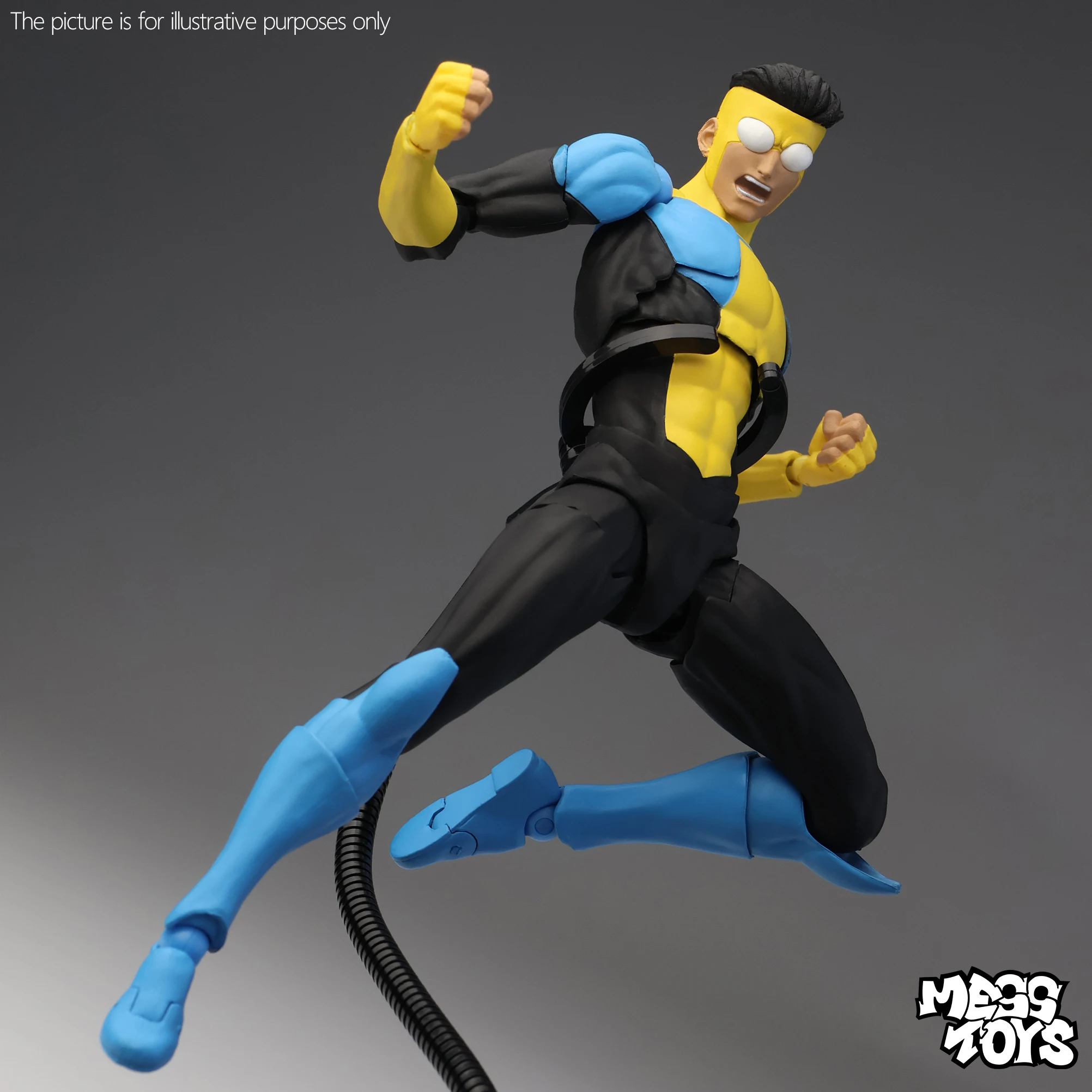 New Mess Toys Invincible Mark Grayson Classic First Suit Blue-Black New Suit Toys Gifts Collectibles Action Figure For Hobbyist