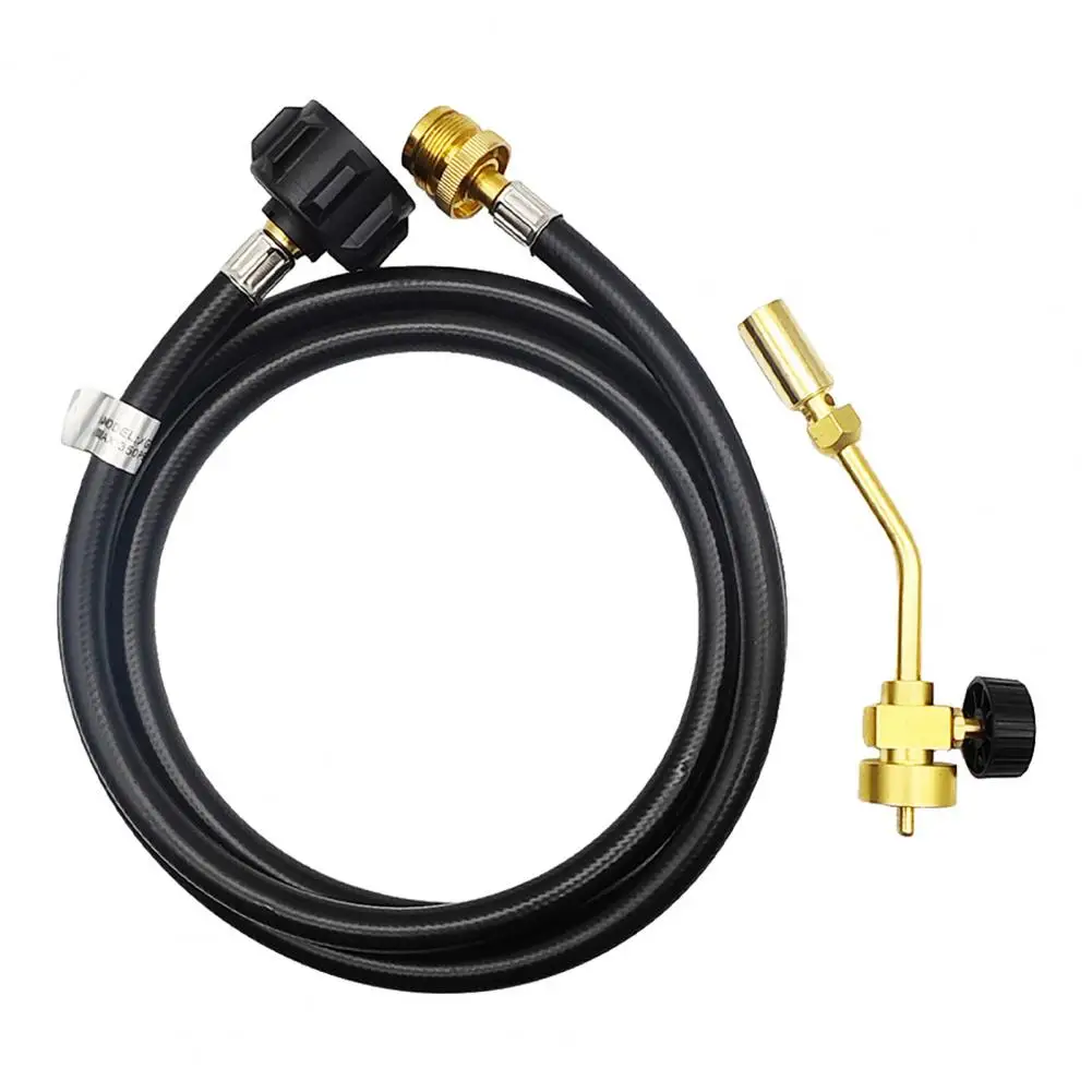 Propane Torch Hose Adapter Kit Manual Ignition Flame Torch Portable Propane Torch Fuel by Gas Cylinder for Soldering Welding Bra