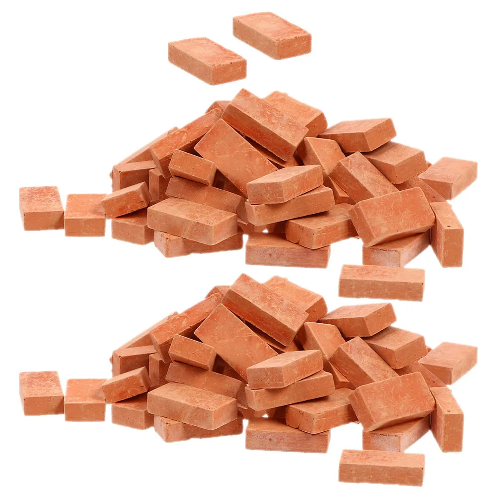 100pcs Simulation Bricks Miniature Micro Landscape Decor For Diy Sand Table Architecture Wall Brick Ornament Mini Blocks Bonsai