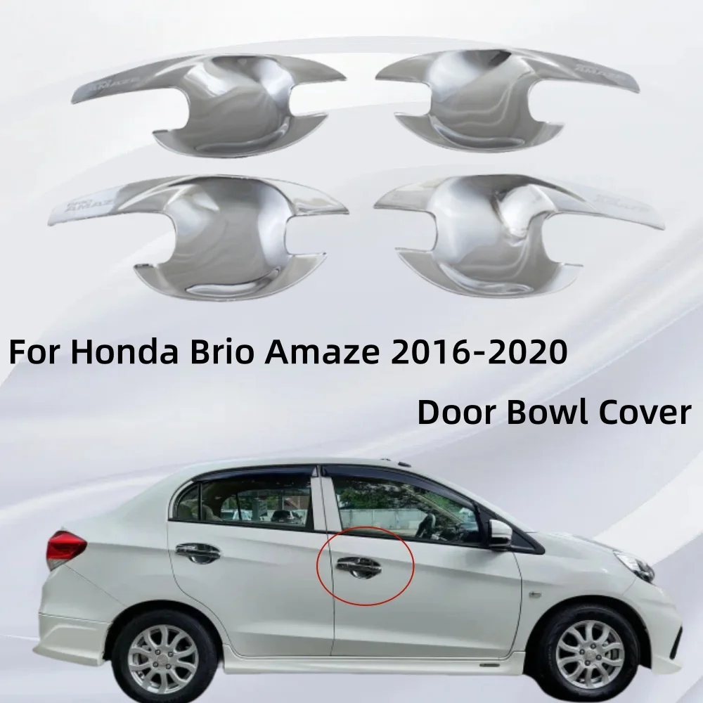

Door Bowl Cover For Honda Brio Amaze 2016 2017 2018 2019 2020 Car Accessories Exterior Components Decorate Trim Paste Style