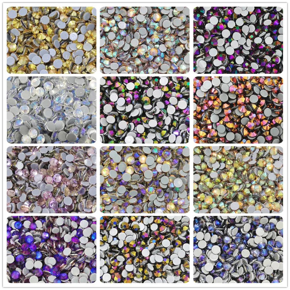 

2021 Newest Colors AAAAA Crystal AB Hotfix Rhinestones,Glass Strass Hot fix Rhinestones For Nail Art & Fabric Decoretions