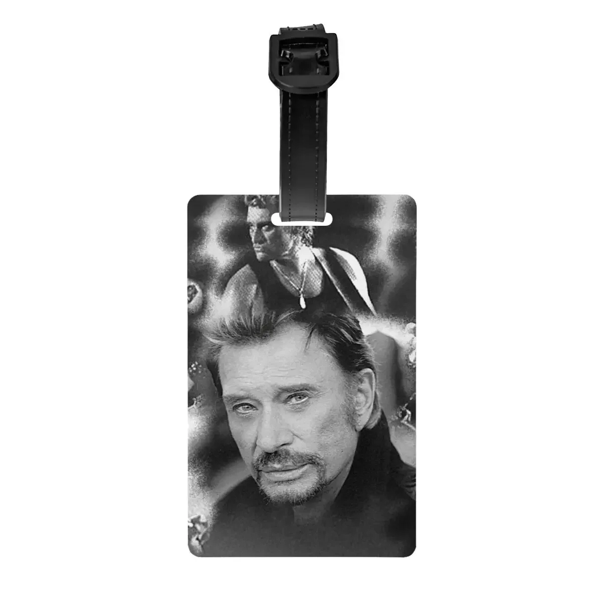 Retro Rock Hallyday Luggage Tags for Travel Suitcase French France Singer Privacy Cover Name ID Card