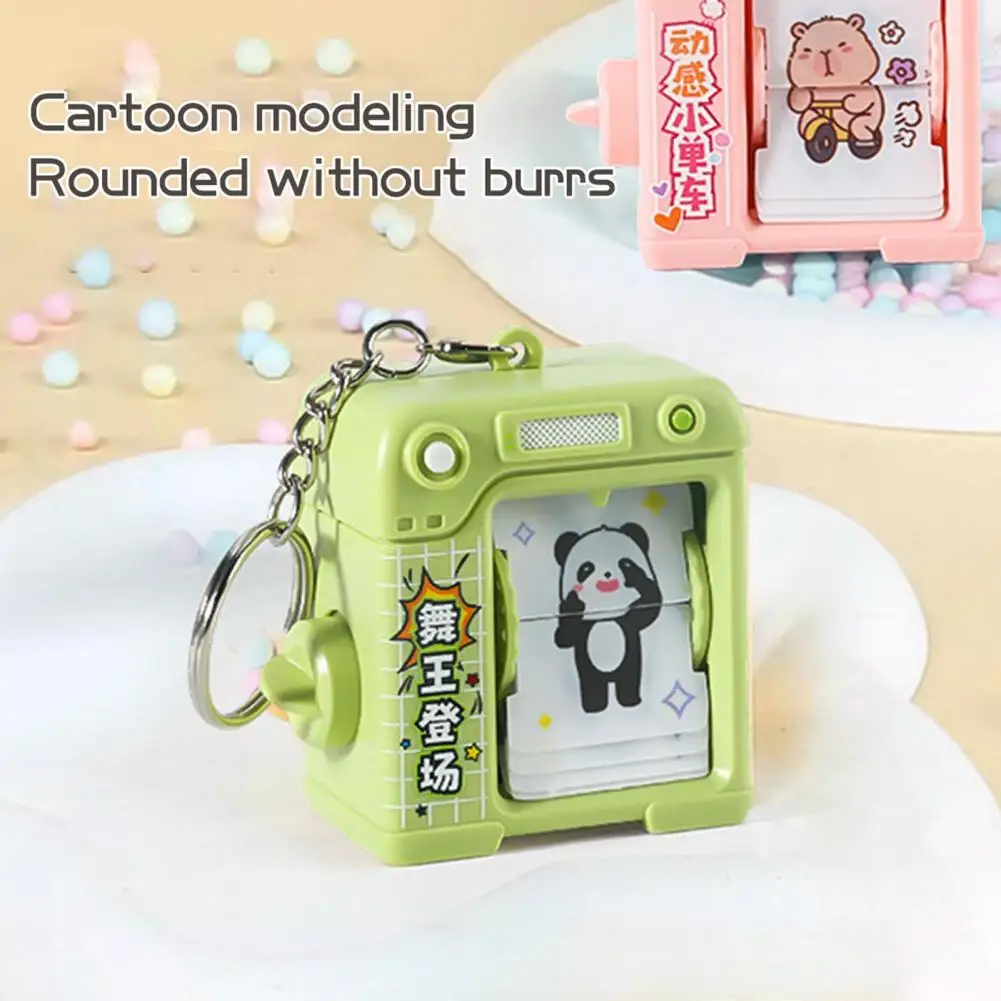 

Page Turning Animation Machine Toy Flip-flop Animation Toy Cartoon Page Turning Animation Key Chain Toy for Students Spin Reels