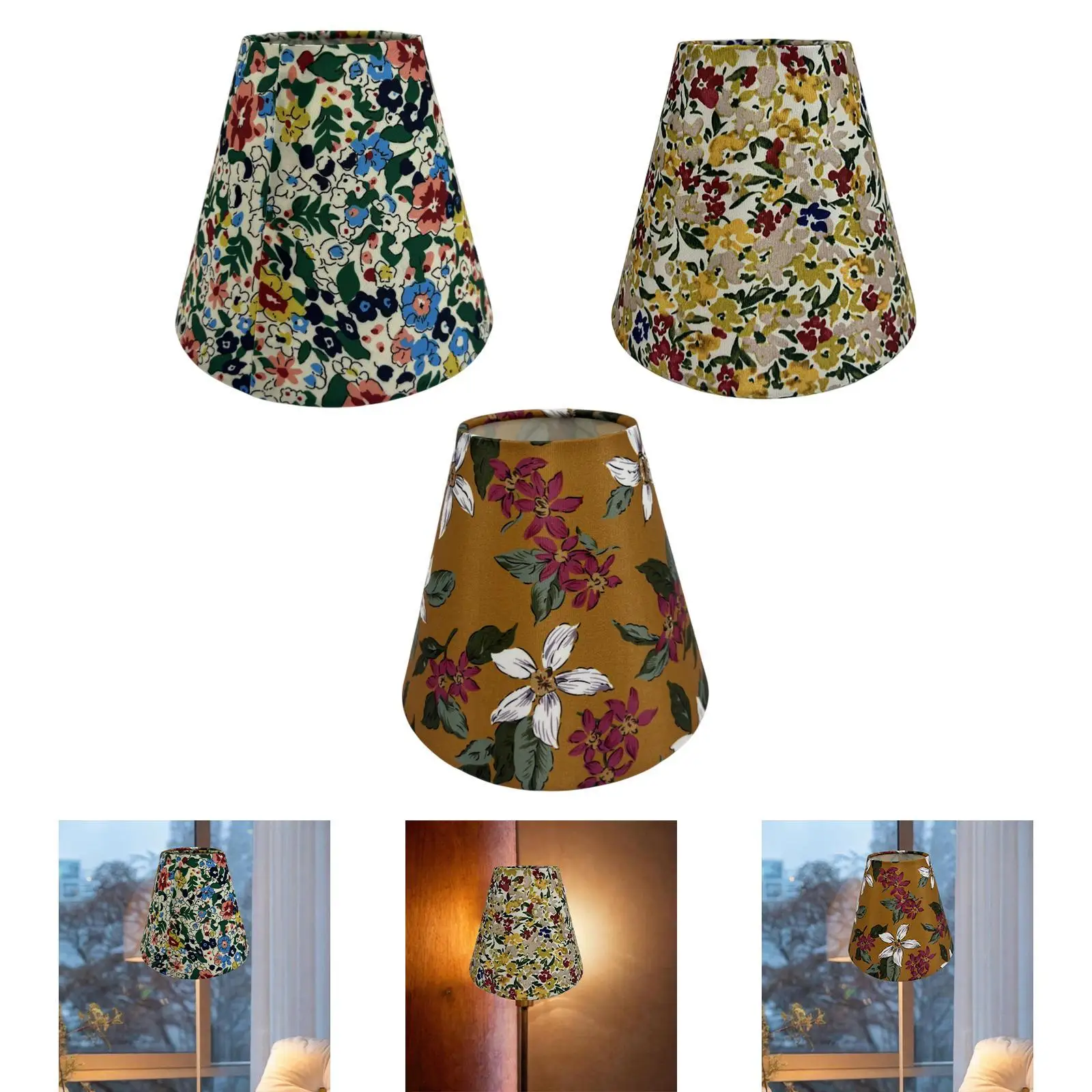 

Floral Lampshade Versatile Decorative Gift Lamp Cover for Home Bar Farmhouse
