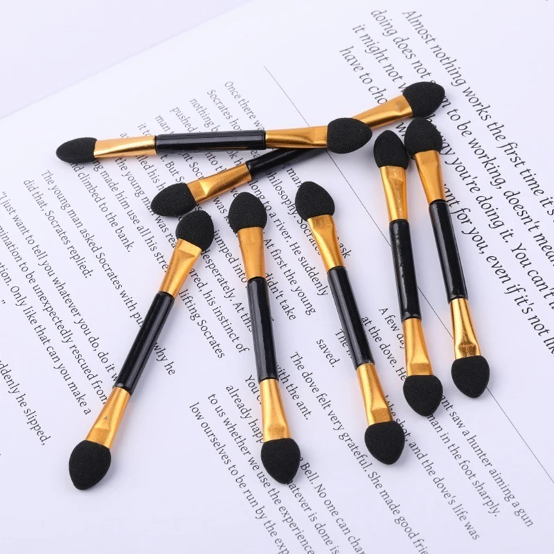 ﻿   10 stücke Kleine einweg doppelseitige Schwamm lidschatten applikator Mini Lidschatten Pinsel Augen Make-Up Pinsel Schwamm Stick