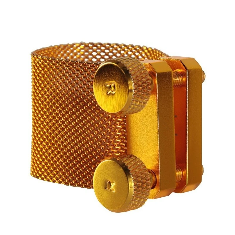 Gold-plated alto tenor treble whistle, chain clip 18K gold flute clip