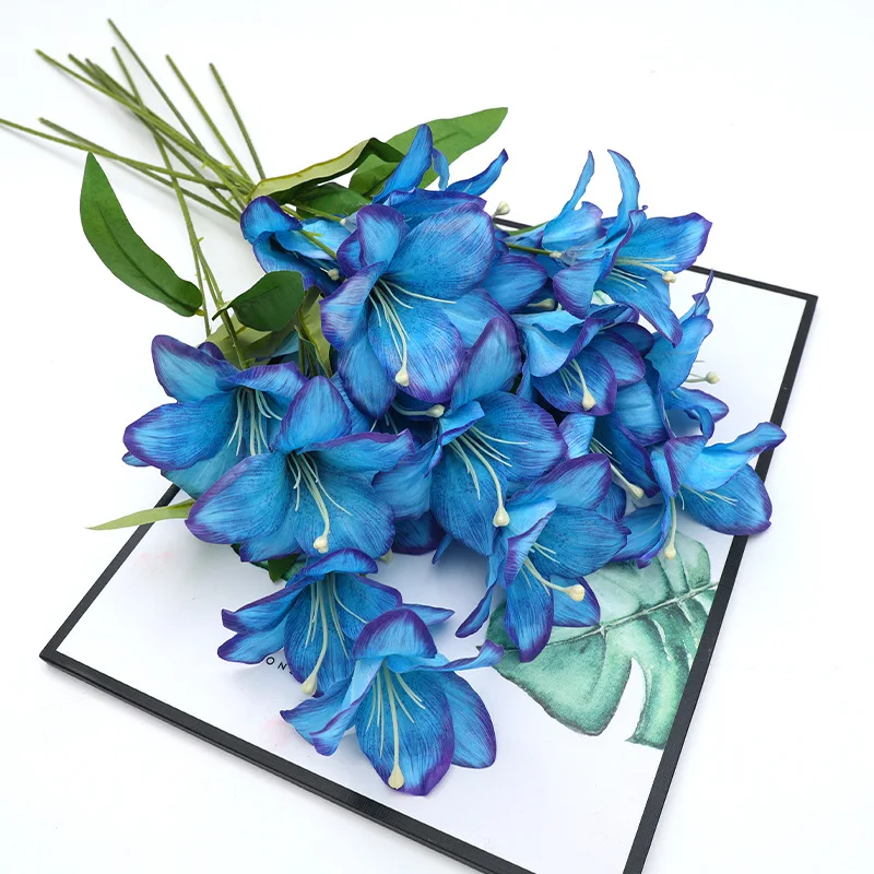 

70cm 3-Forked Small Lily Wedding Decoration Fake Flowers Home Decoration Flower Arrangement Wedding Arches Flower Arrangement