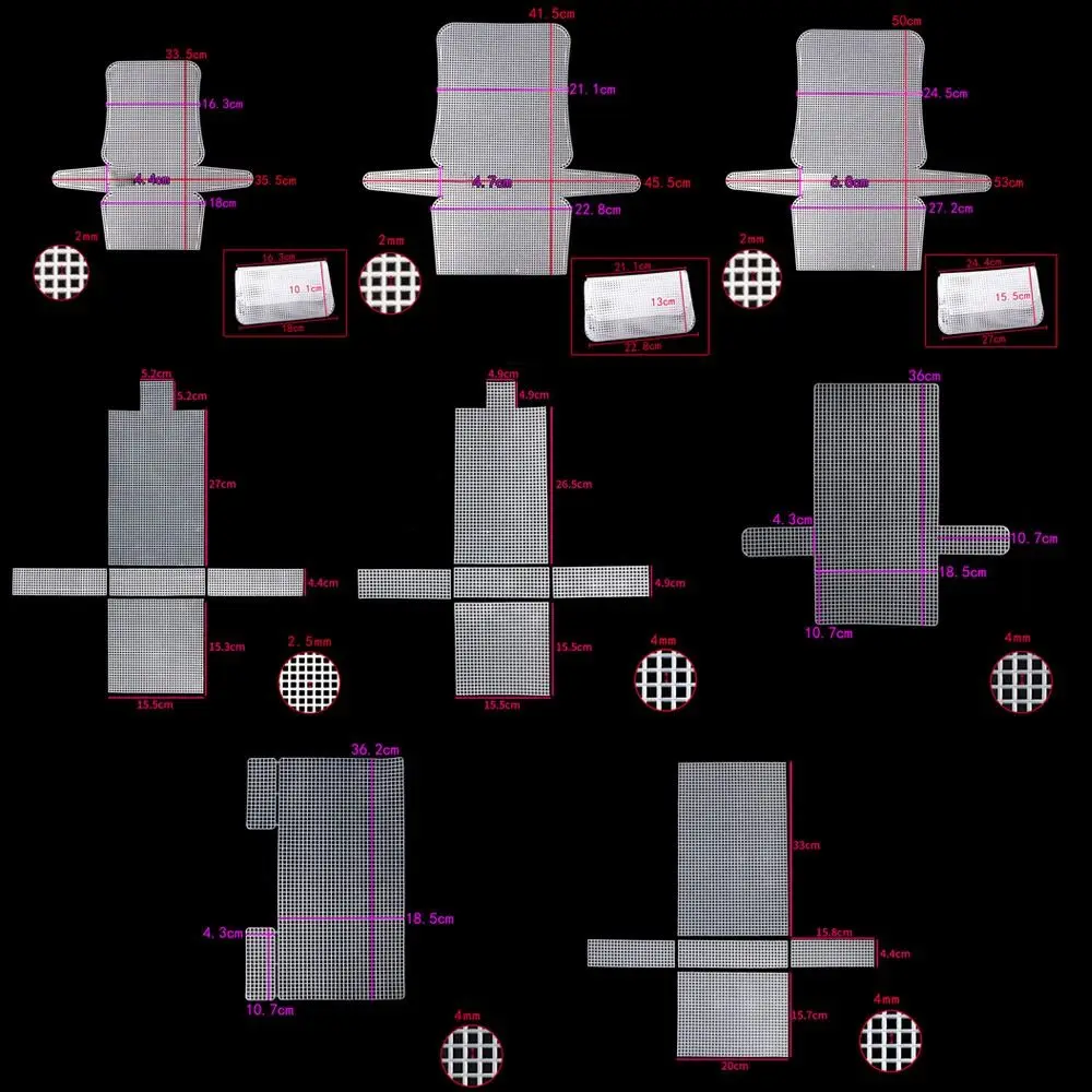 Plastikowa siatka tkana, biała siatka plastikowa, torby rzemieślnicze, tworzenie siatek, szydełko, ręczne robótki, torby na szydełko, akcesoria do torby na talerze.