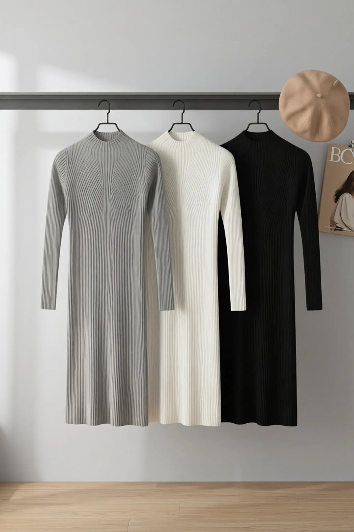 Koreańskie Modne Sukienki Dla Kobiet 2025 Sukienki Bandażowe Typu Bodycon Białe Czarne Sukienki Maxi Na Gorset Ubrania Z Długim Rękawem Sukienka Ciążowa Koreańskie Modne Sukienki Dla Kobiet 2025 Sukienki Bandażowe Typu