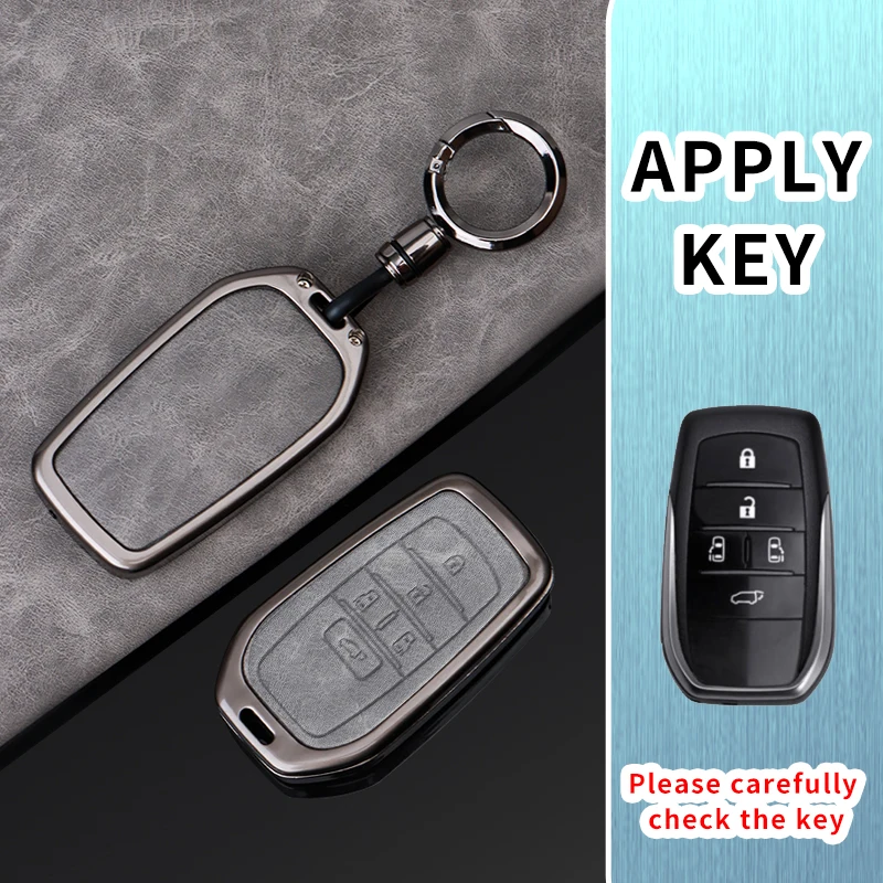 Car Remote Key Case Cover for Toyota Sienna Alphard Vellfire Estima 50 Series 2004-2022 Protector Durable Luxury Fob