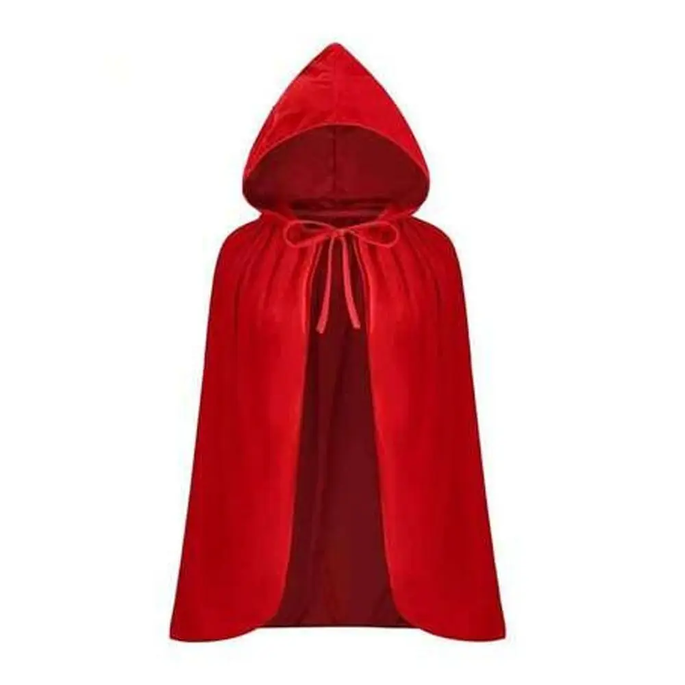 Creative Gift with Oversized Hood Halloween Hooded Cloak Lace-up Vintage Vintage Hooded Cape Black Color Overcoats