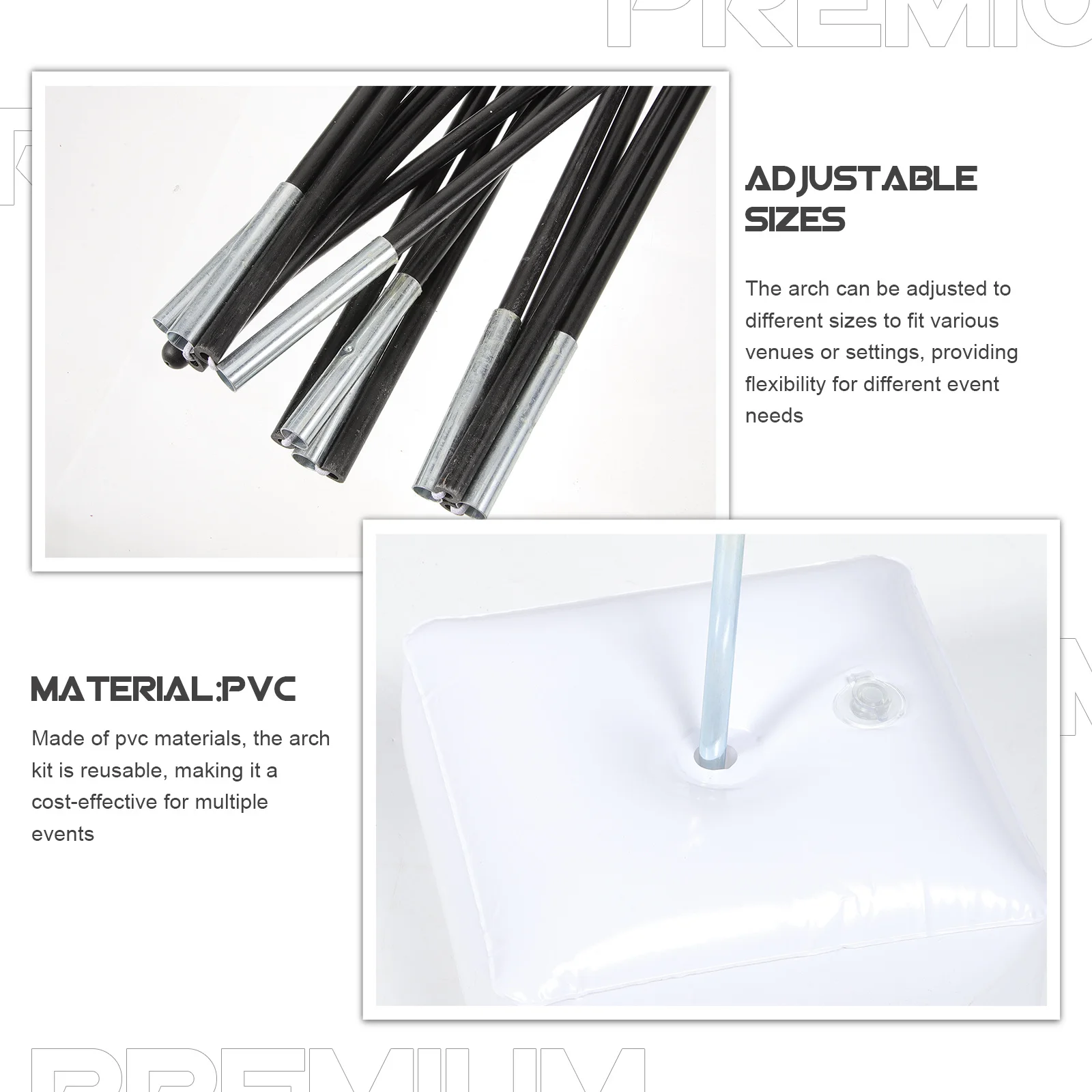 

1Set Balloon Arch Stand Adjustable Balloon Arch Kit Water Base Party Decorations Birthday Wedding Shower Christmas